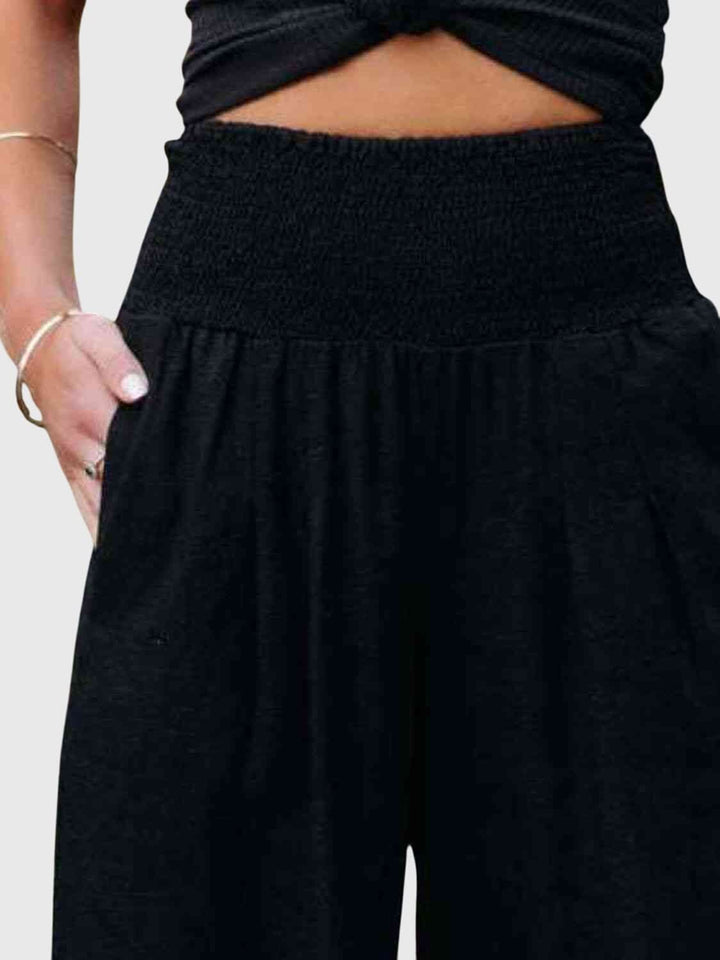 Jane | Full Size Smocked Waist Wide Leg Pants