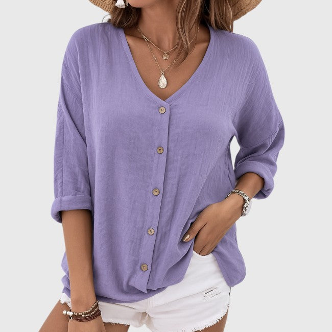 Fiona – Relaxed Button-Up Blouse