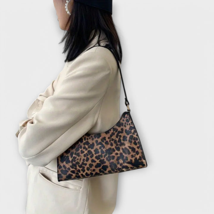Mel - Leopard Print Shoulder Bag in French Style
