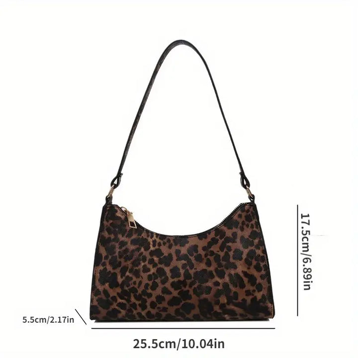 Mel - Leopard Print Shoulder Bag in French Style