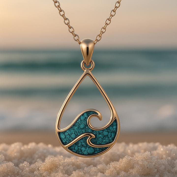 Aukai | Pendant with Wave and Turquoise
