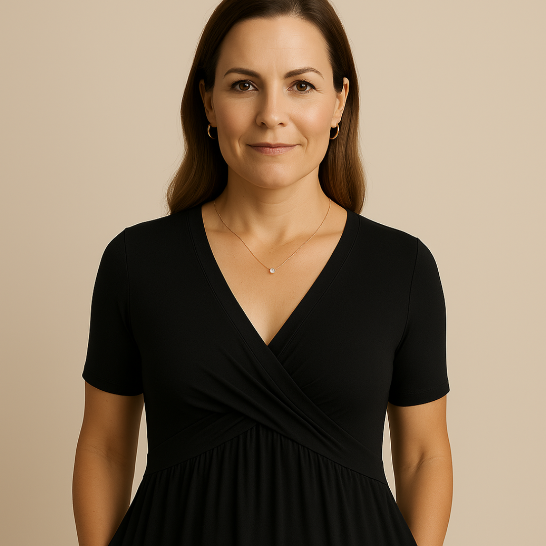 Charlotte - Midi Dress with V-Neckline