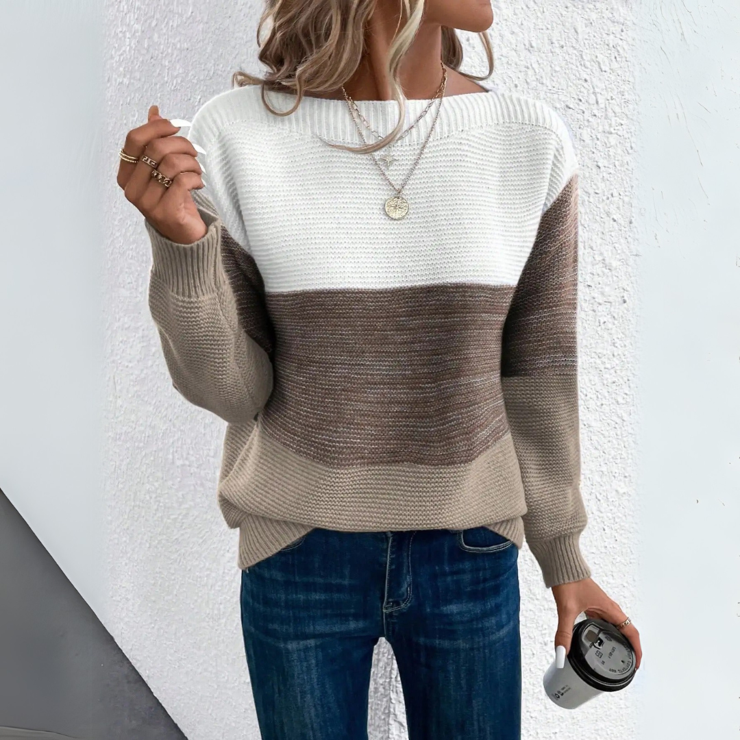 Clara - Elegant Patchwork Sweater