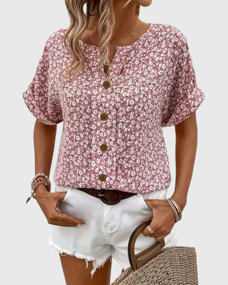 Jelena - Elegant Floral Summer Top