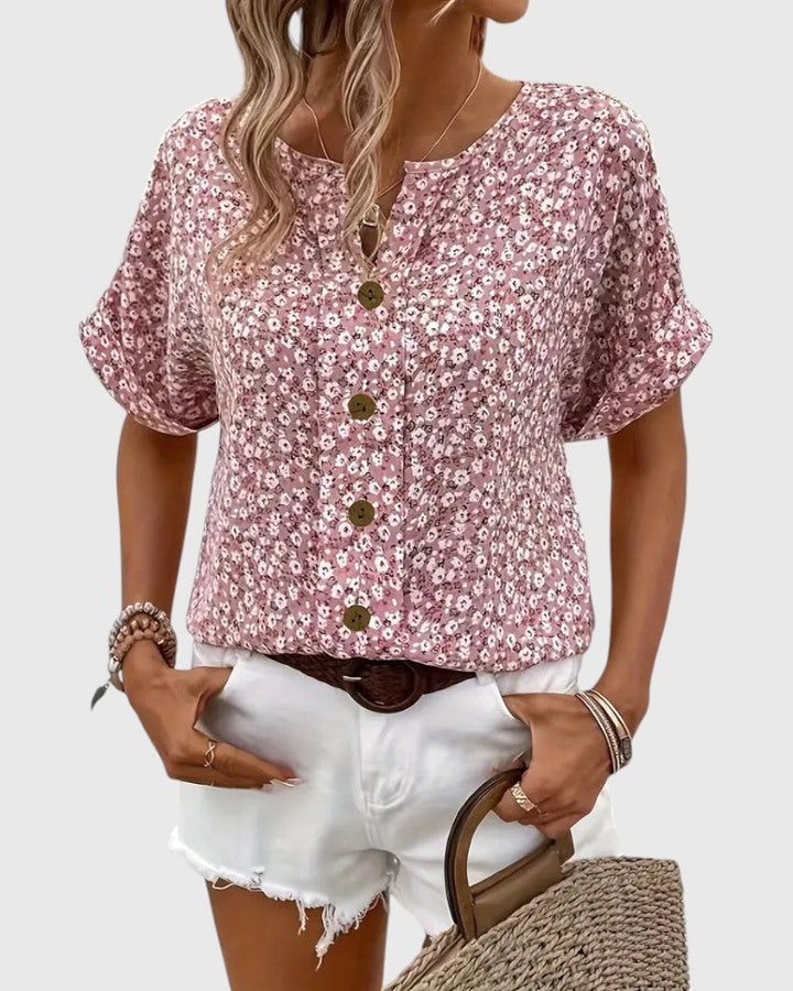 Jelena - Elegant Floral Summer Top