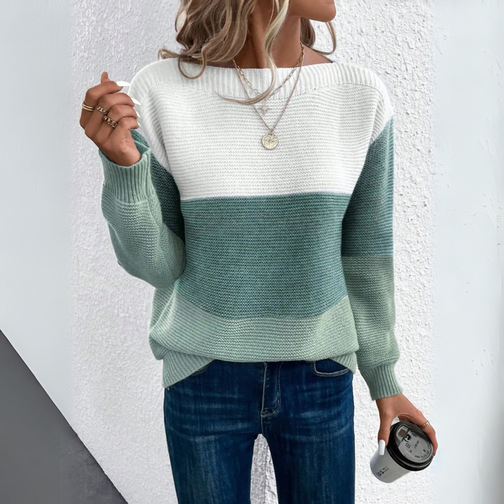Clara - Elegant Patchwork Sweater