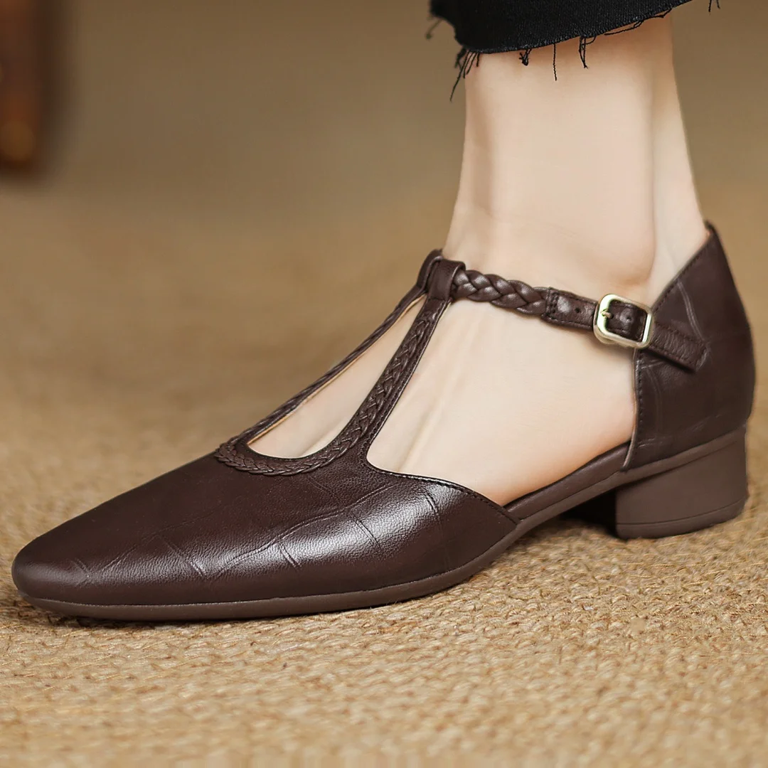 Gerda - Leather Mary Janes - Elegant and Comfortable for Your Special Days