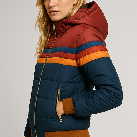 Audrina - Jacket with Hood and Fitted fit