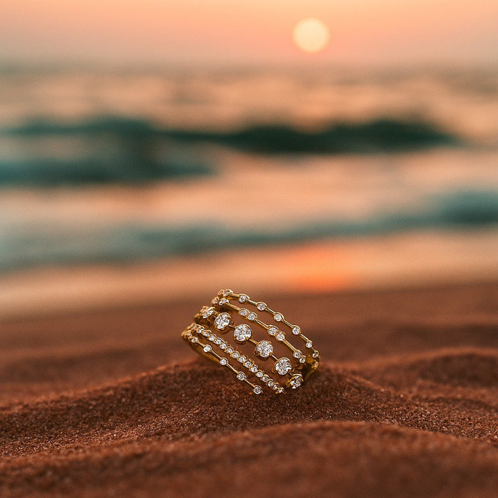 Pelagia | Gold Ring Set