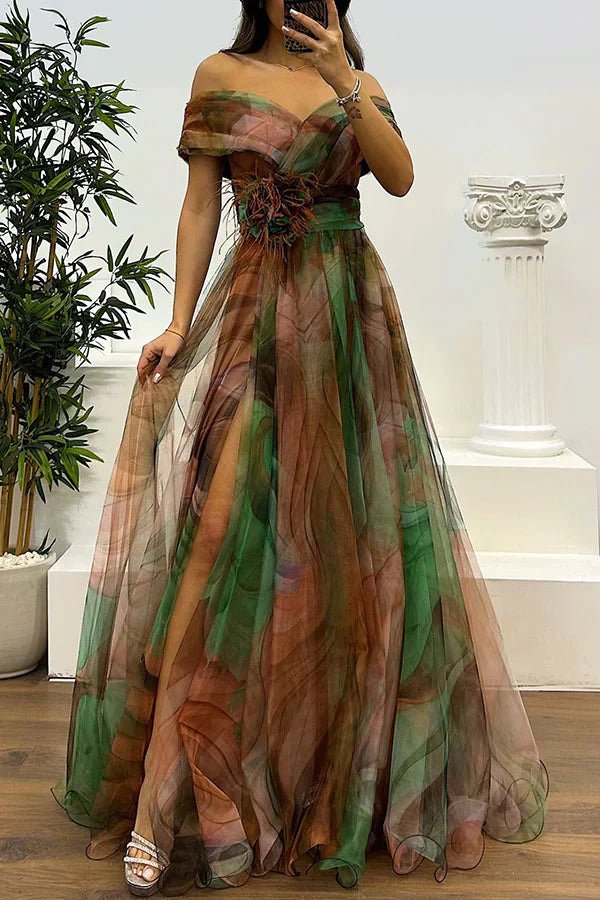 Daniela - Stunning Off-Shoulder Maxi Dress