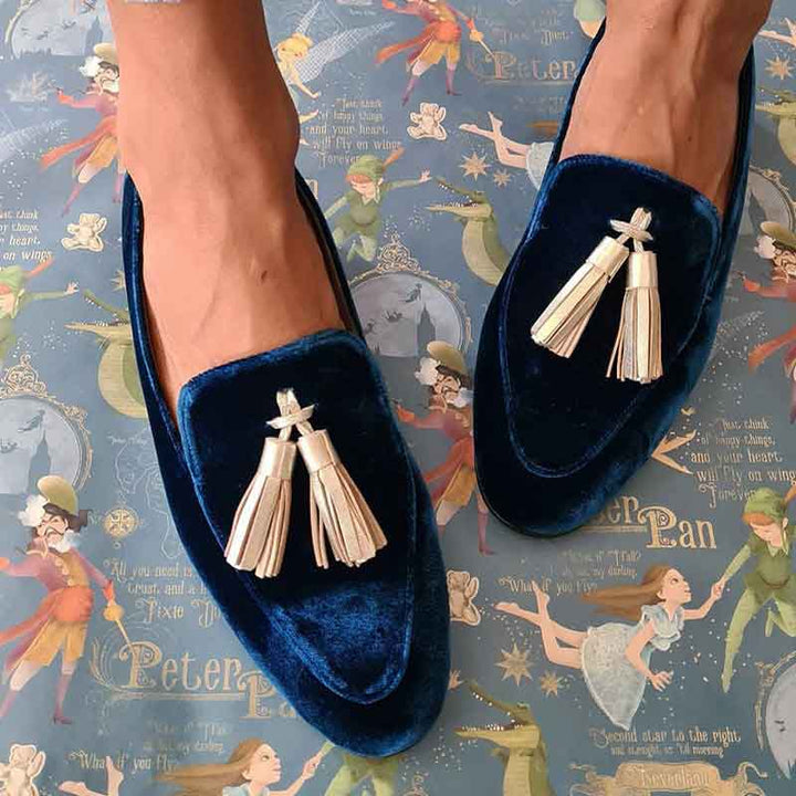 Novera | Retro slippers with fringes