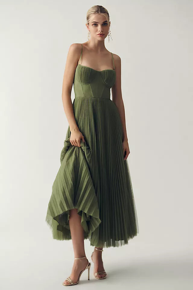 Eleanor - Pleated Corset Dress