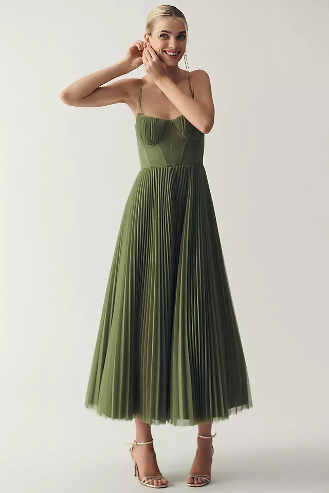 Eleanor - Pleated Corset Dress