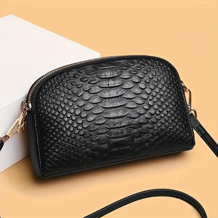 Cora | Beautiful Mini Crossbody Bag Made of Faux Leather with Crocodile Pattern
