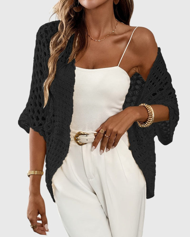 Jesse – Open Knit Drape Cardigan
