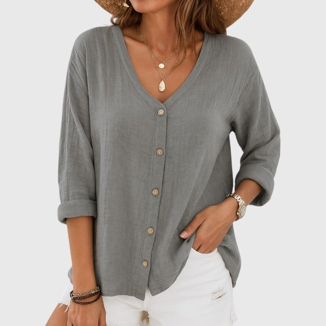 Fiona – Relaxed Button-Up Blouse