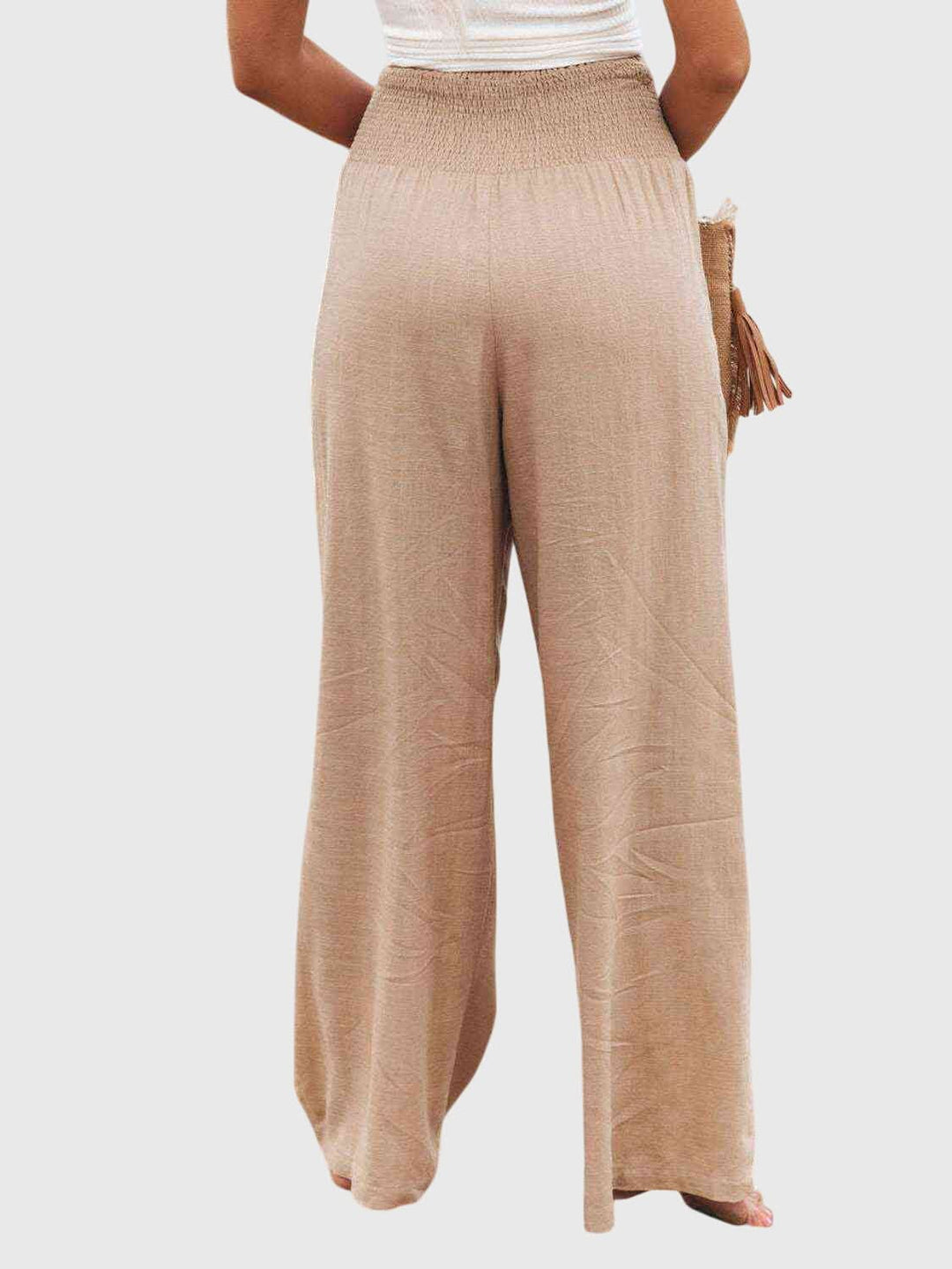 Jane | Full Size Smocked Waist Wide Leg Pants