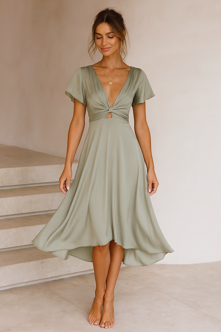 Eve - Midi Dress with Decorative Knot