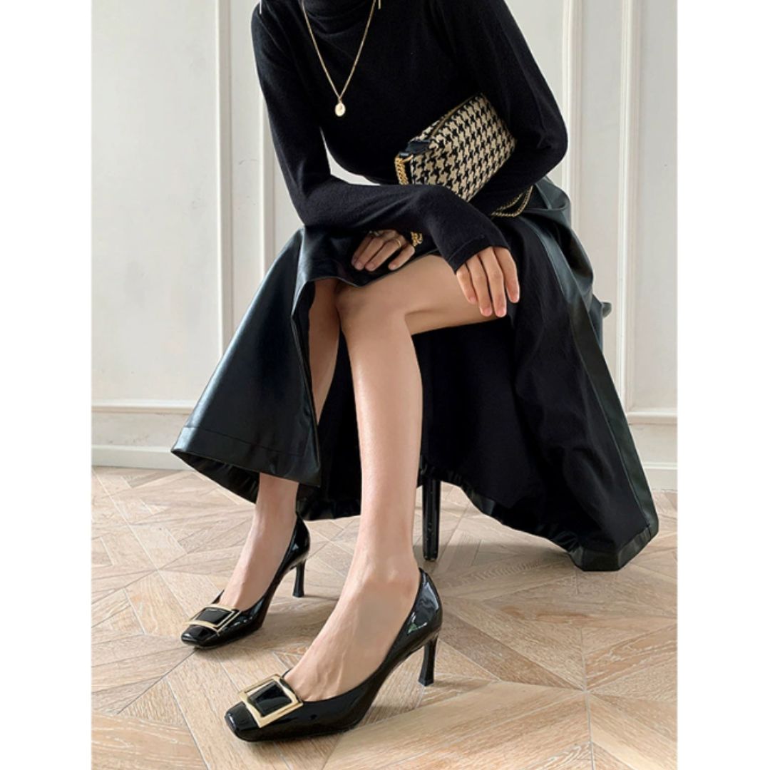 Narella | Elegant Sandals with Mid-Heel and Square Toe