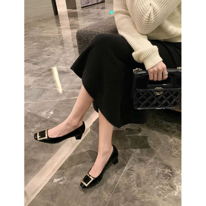 Narella | Elegant Sandals with Mid-Heel and Square Toe