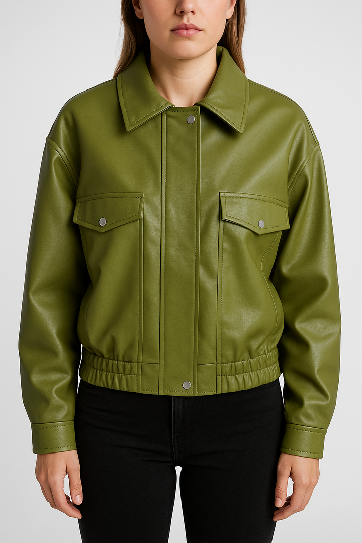 Harper - Oversized Leather Coat