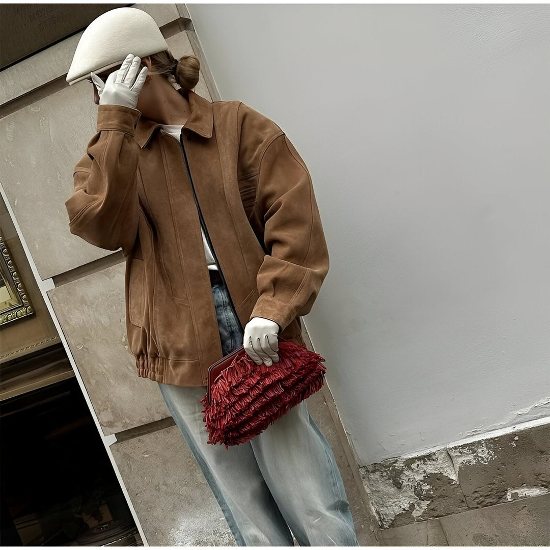 Briseis - Coat with Artistic Design and Chic look