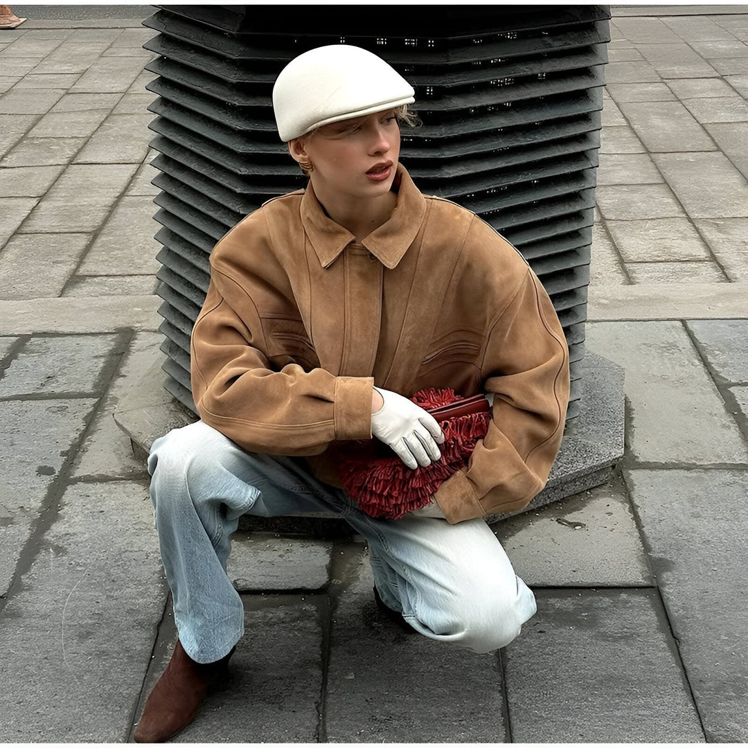 Briseis - Coat with Artistic Design and Chic look