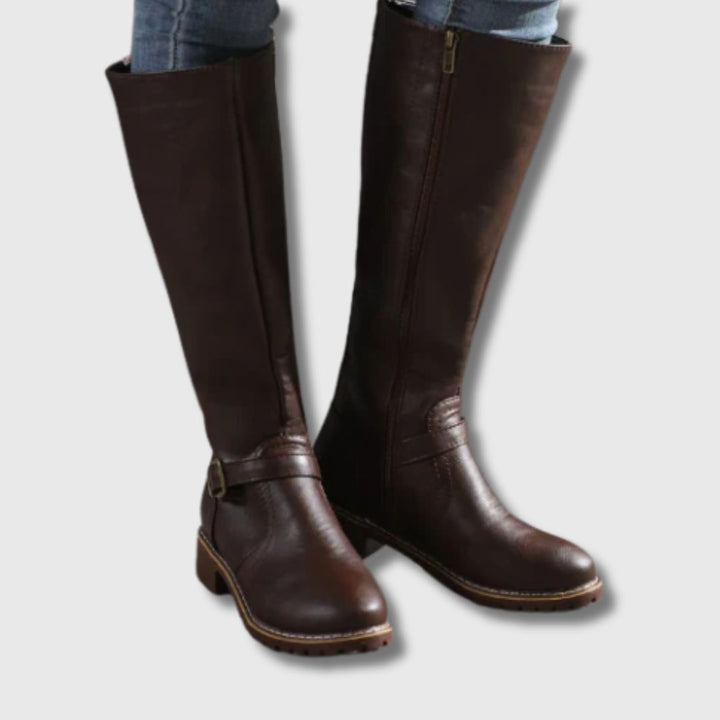 Kate - Long Boots with Buckle and Zipper | Limited Edition