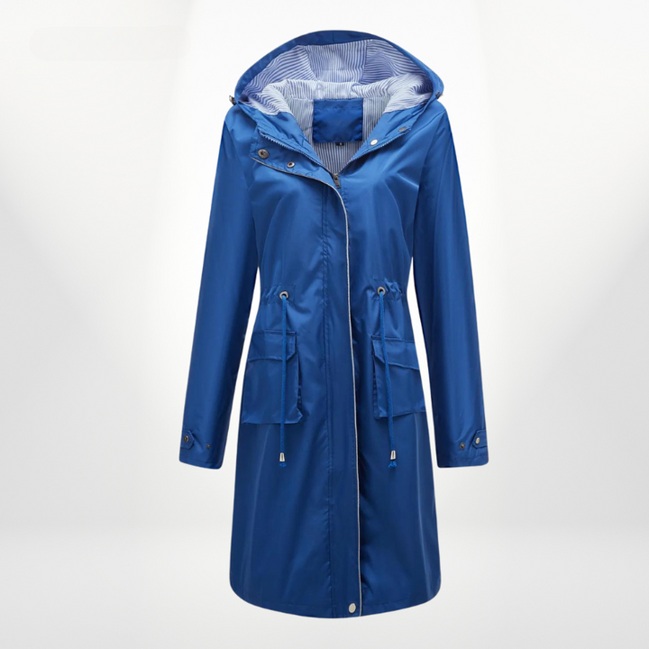 Marcella - Elegant Trench Coat Featuring Stylish Drawstrings