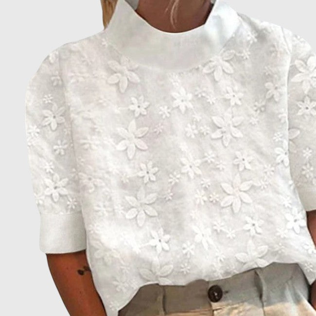 Cara - Embroidered Floral Blouse