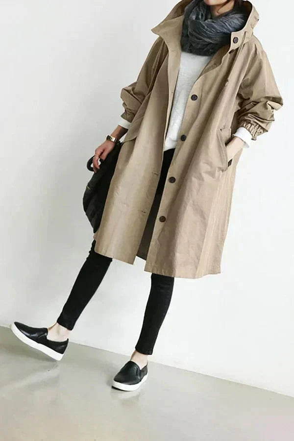 Lunara - Stylish Belt Trench Coat