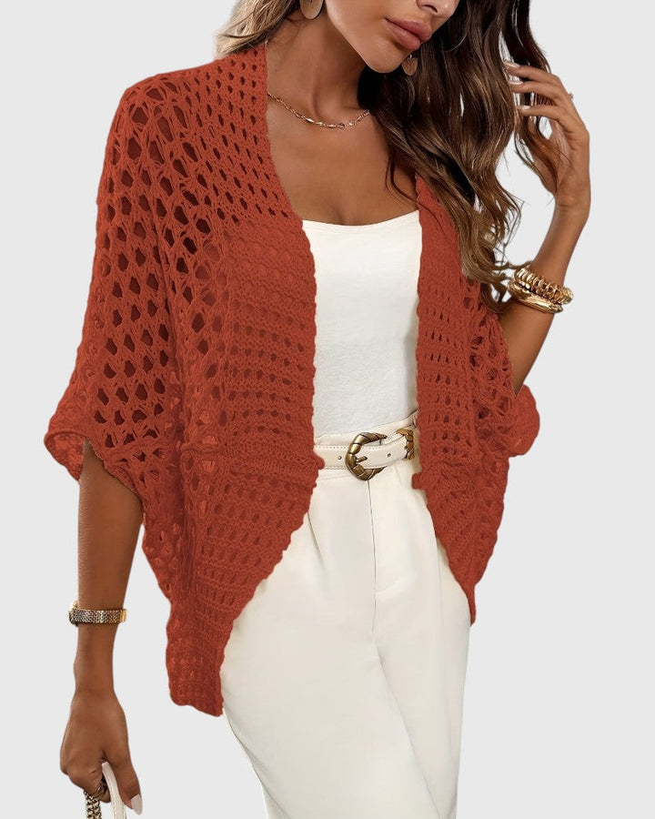 Jesse – Open Knit Drape Cardigan