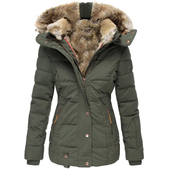 Zara - Warm Winter Coat with Fur Lining