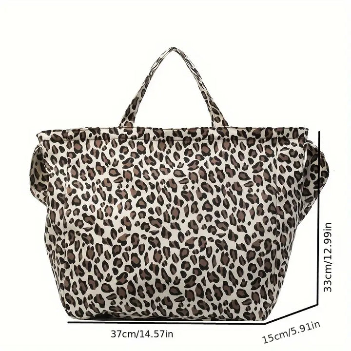 Jade - Stylish Leopard Print Tote