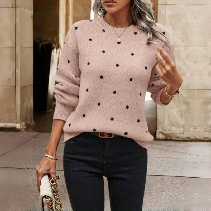 Brea – Trendy Knitted Polka Dot Top