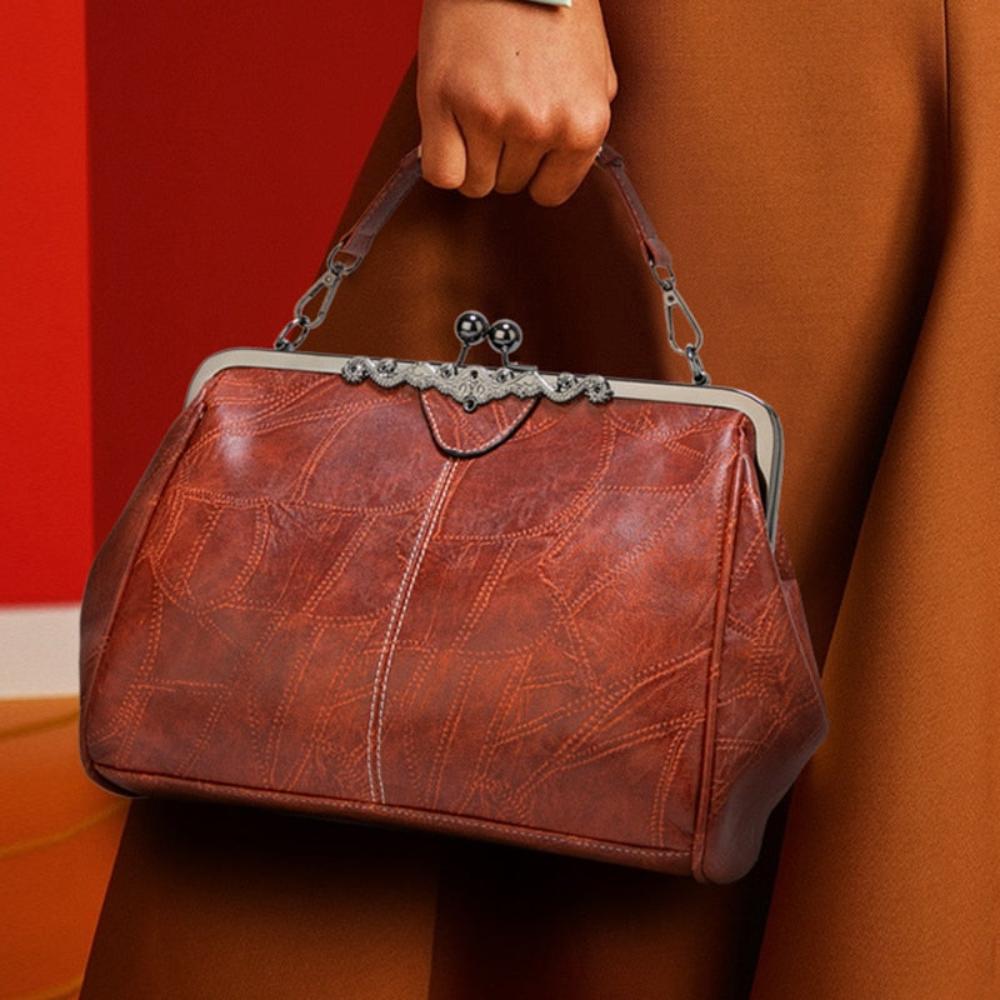 Mila | Timeless Vintage Bag with Elegant Saddle Strap Closure