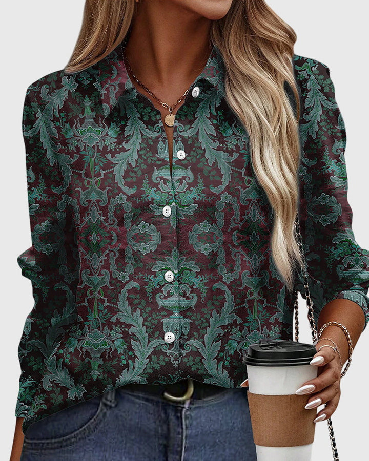 Relaxed Long-Sleeve Blouse