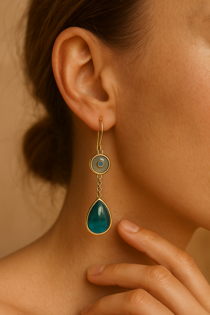 Calista | Earrings with Blue Gemstones
