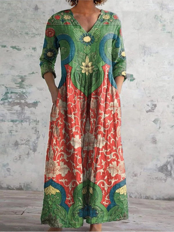 Judith | Floral Print Maxi Dress