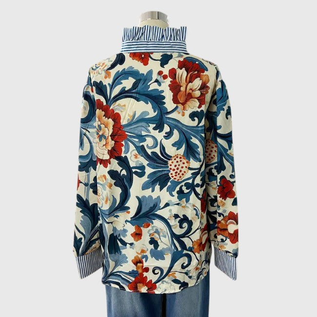 Jena - Vintage Floral Printed Blouse