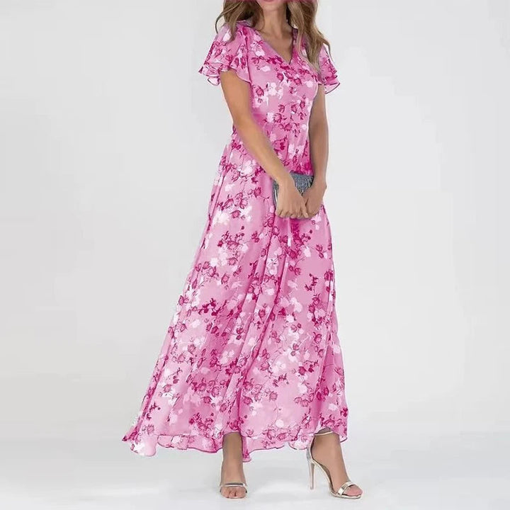 Sophie - Floral Dress with Ruffled Sleeves