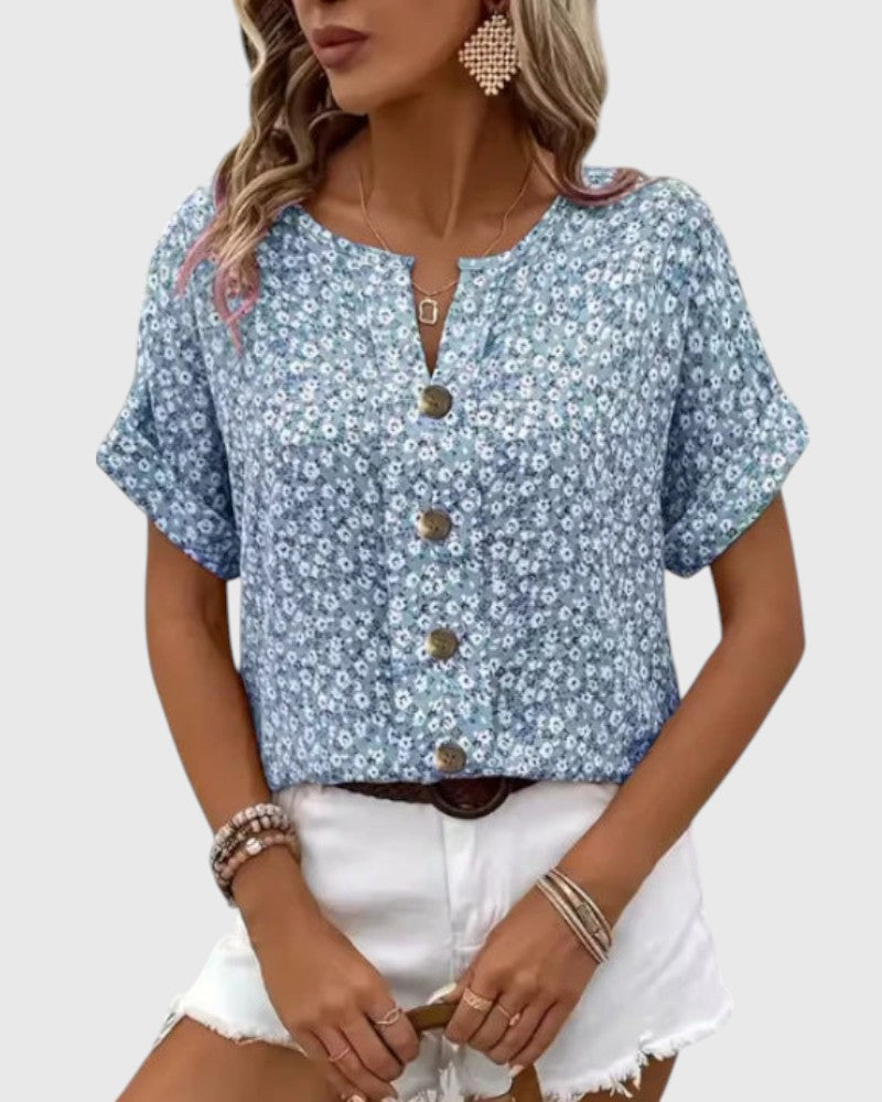 Jelena - Elegant Floral Summer Top
