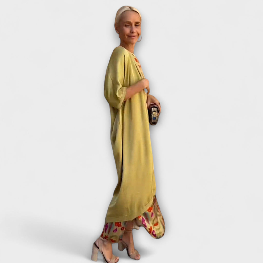 Elveria – Maxi Dress with Matching Cardigan