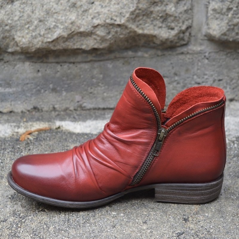 Sanne - Stylish Women's Leather Comfort Boots