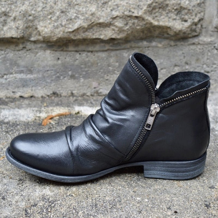 Sanne - Stylish Women's Leather Comfort Boots