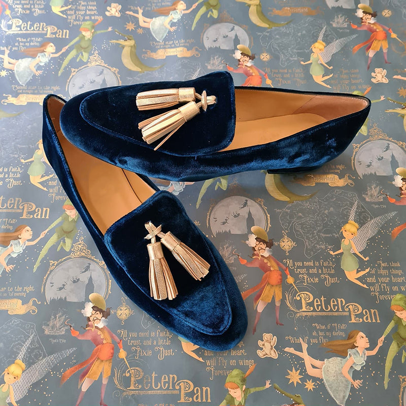 Novera | Retro slippers with fringes