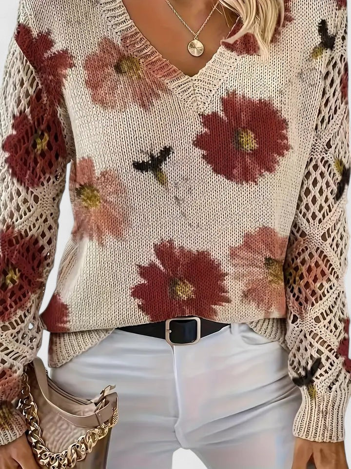 Eve – Timeless Floral Sweater