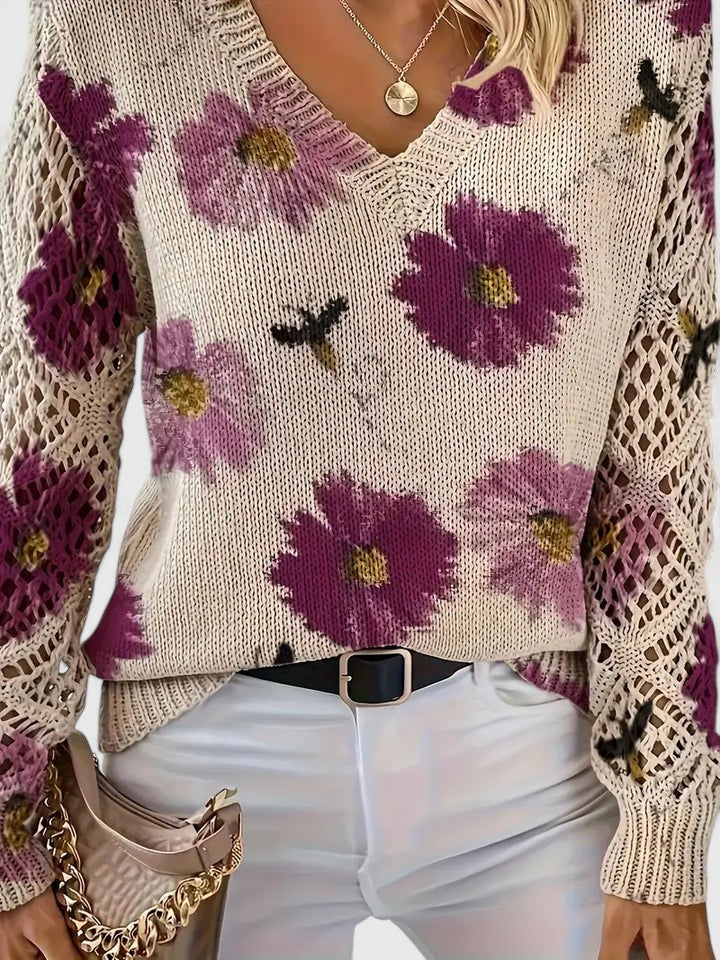Eve – Timeless Floral Sweater