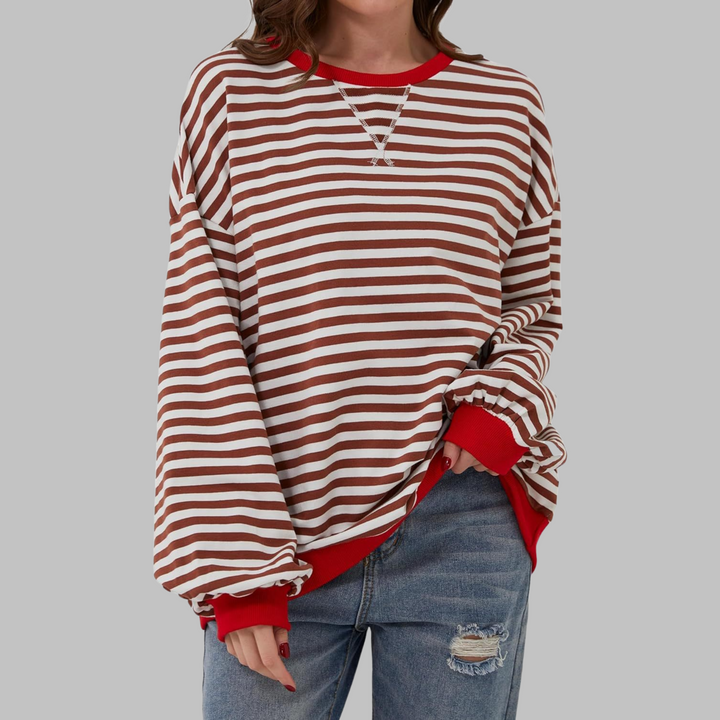 Evelyn – Trendy Striped Sweatshirt