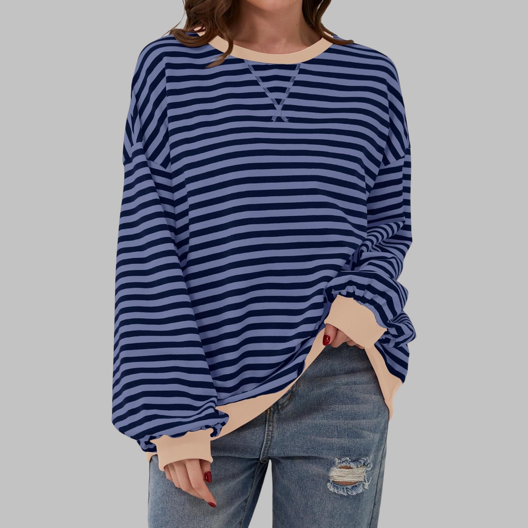 Evelyn – Trendy Striped Sweatshirt